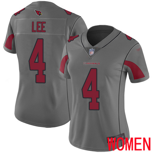 Arizona Cardinals Limited Silver Women Andy Lee Jersey NFL Football 4 Inverted Legend